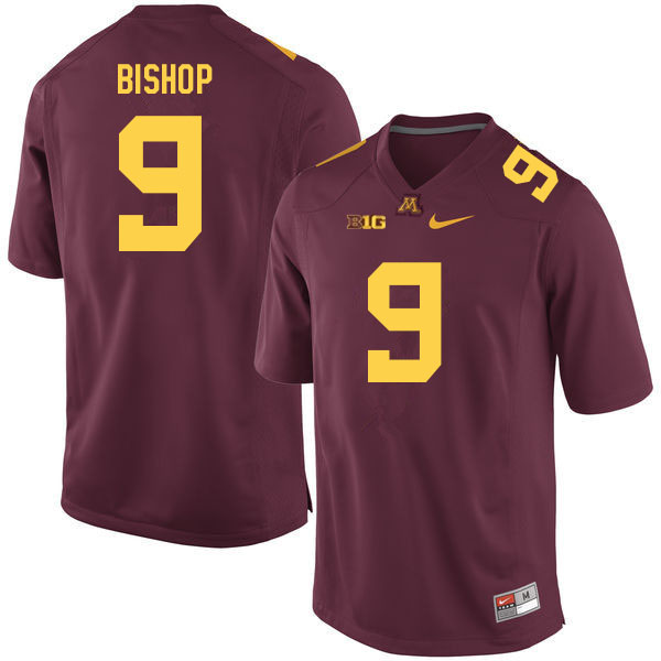 Men #9 Beanie Bishop Minnesota Golden Gophers College Football Jerseys Sale-Maroon